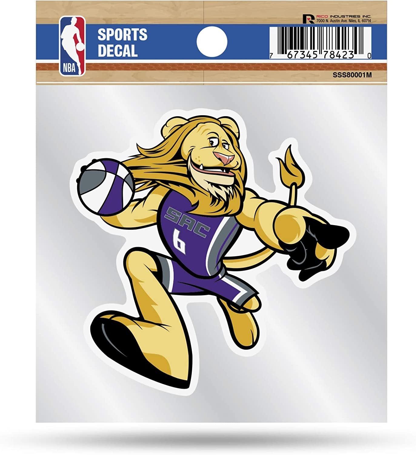 Sacramento Kings 4x4 Decal Sticker Mascot Logo Premium with Clear Backing Flat Vinyl Auto Home NBA