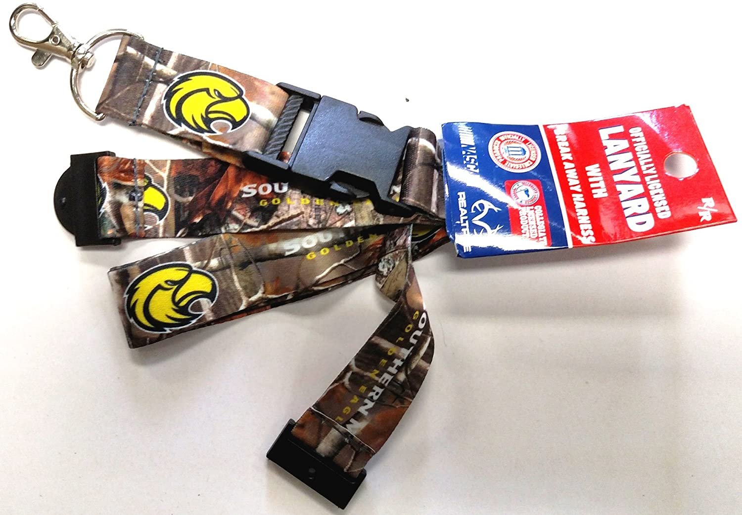 RR Southern Miss Golden Eagles CAMO Deluxe 2-Sided Lanyard Breakaway Clip w/J-Hook Keychain University of Mississippi