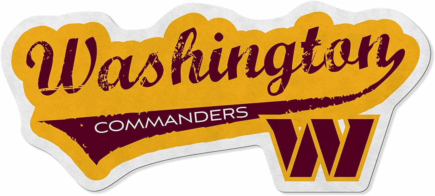 Washington Commanders Pennant Distressed Shape Cut Soft Felt 18 Inch