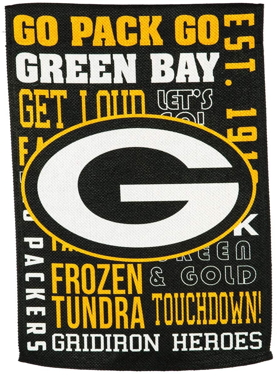 Green Bay Packers Premium Garden Flag Banner, Double Sided, Fan Rules, 13x18 Inch