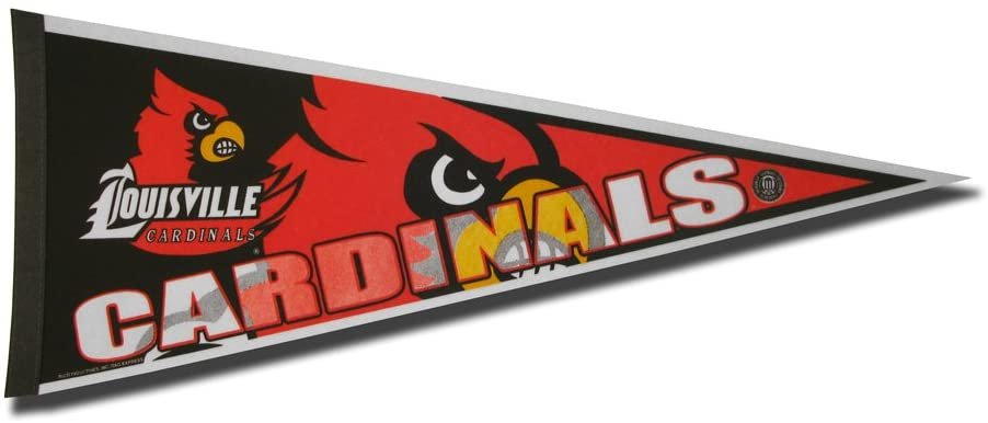 University of Louisville Cardinals Soft Felt Pennant, Primary Design, 12x30 Inch, Easy To Hang