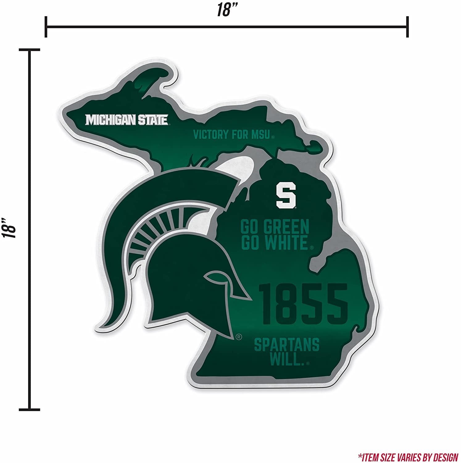 Michigan State Spartans Pennant State Shape 18 Inch Soft Felt University of