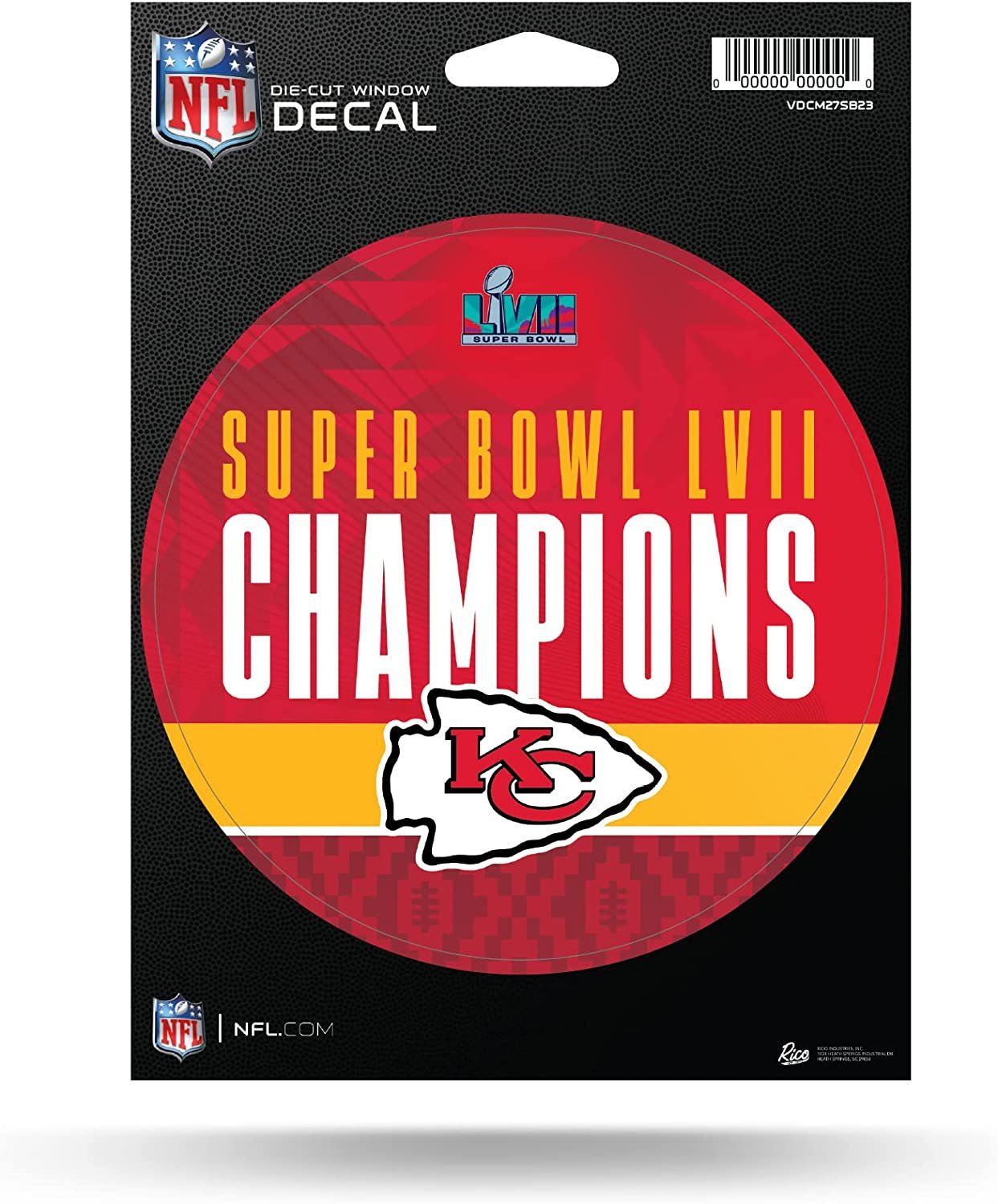 Kansas City Chiefs 2023 Super Bowl LVII Champions 5 Inch Die Cut Decal Sticker Flat Vinyl