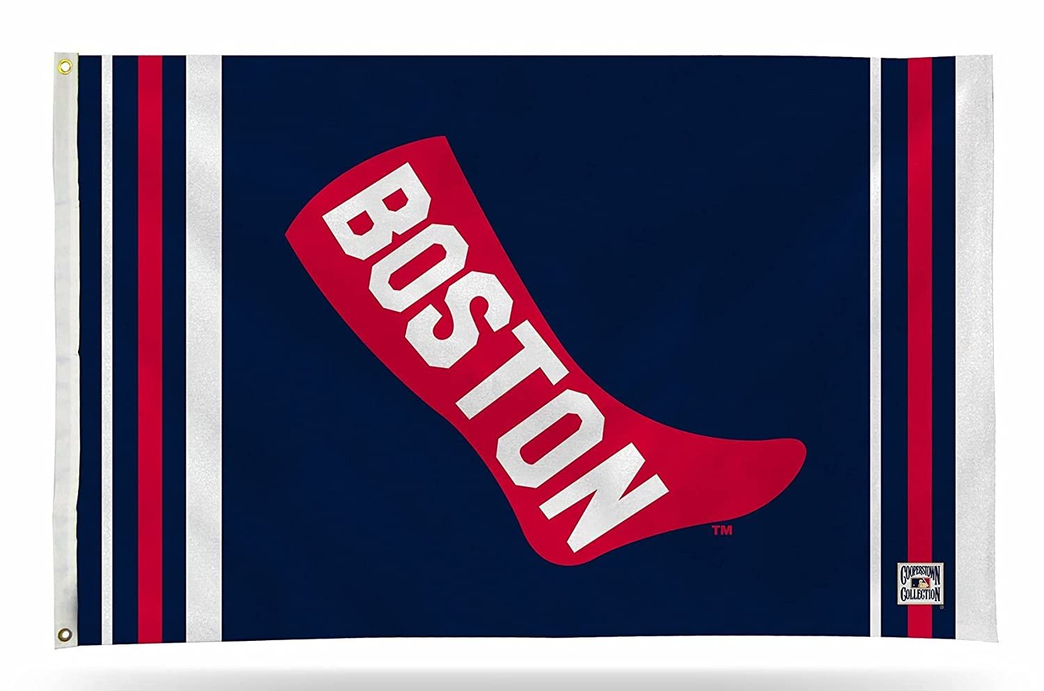 Boston Red Sox Premium 3x5 Feet Flag Banner, Retro Logo, Metal Grommets, Outdoor Indoor, Single Sided