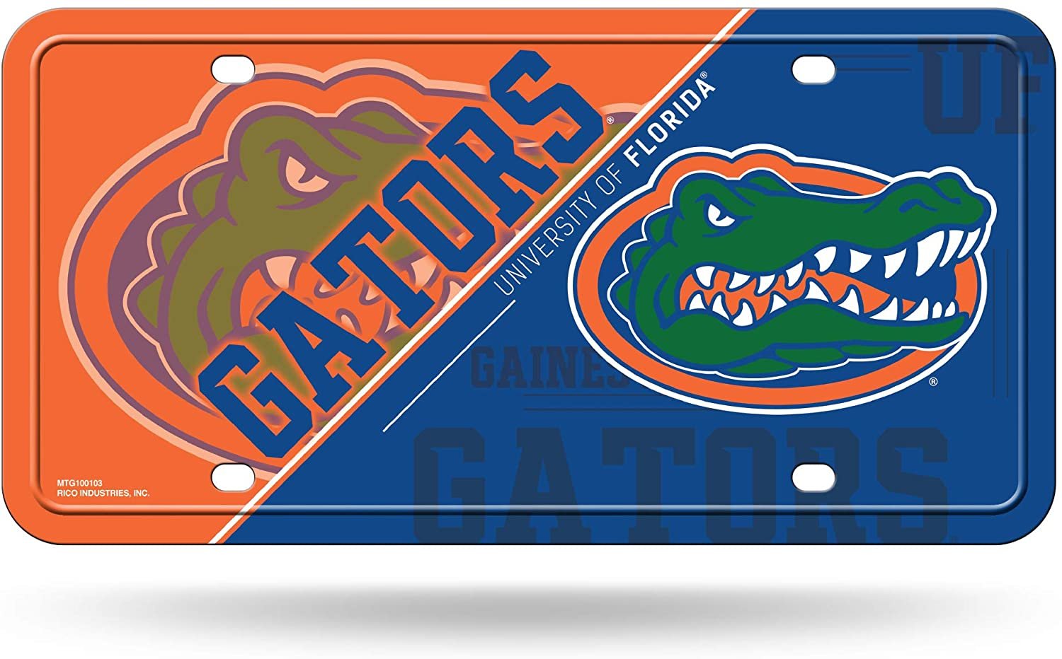University of Florida Gators Metal Tag License Plate Novelty 6x12 Inch Split Design