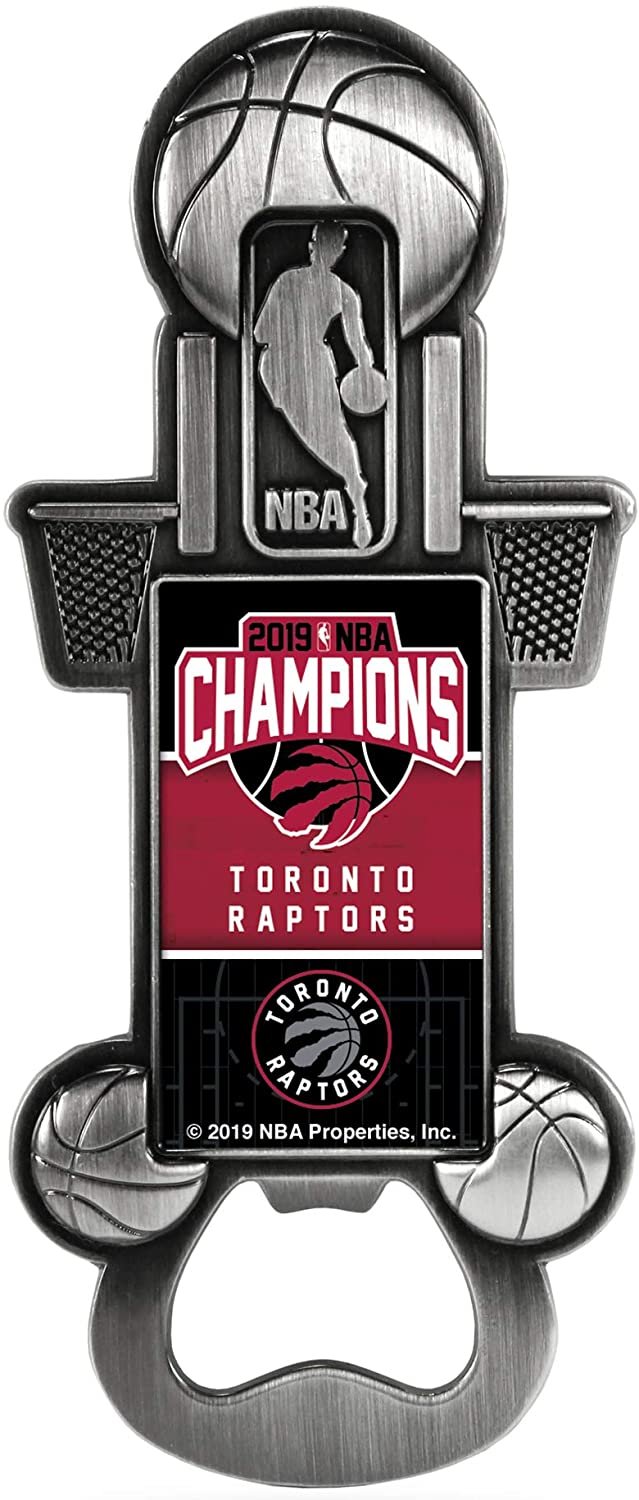 Toronto Raptors 2019 Champions Party Starter Magnetic Pewter Metal Magnet Bottle Opener Basketball