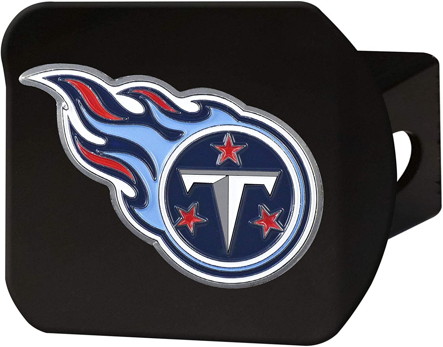 Tennessee Titans Hitch Cover Black Solid Metal with Raised Color Metal Emblem 2" Square Type III
