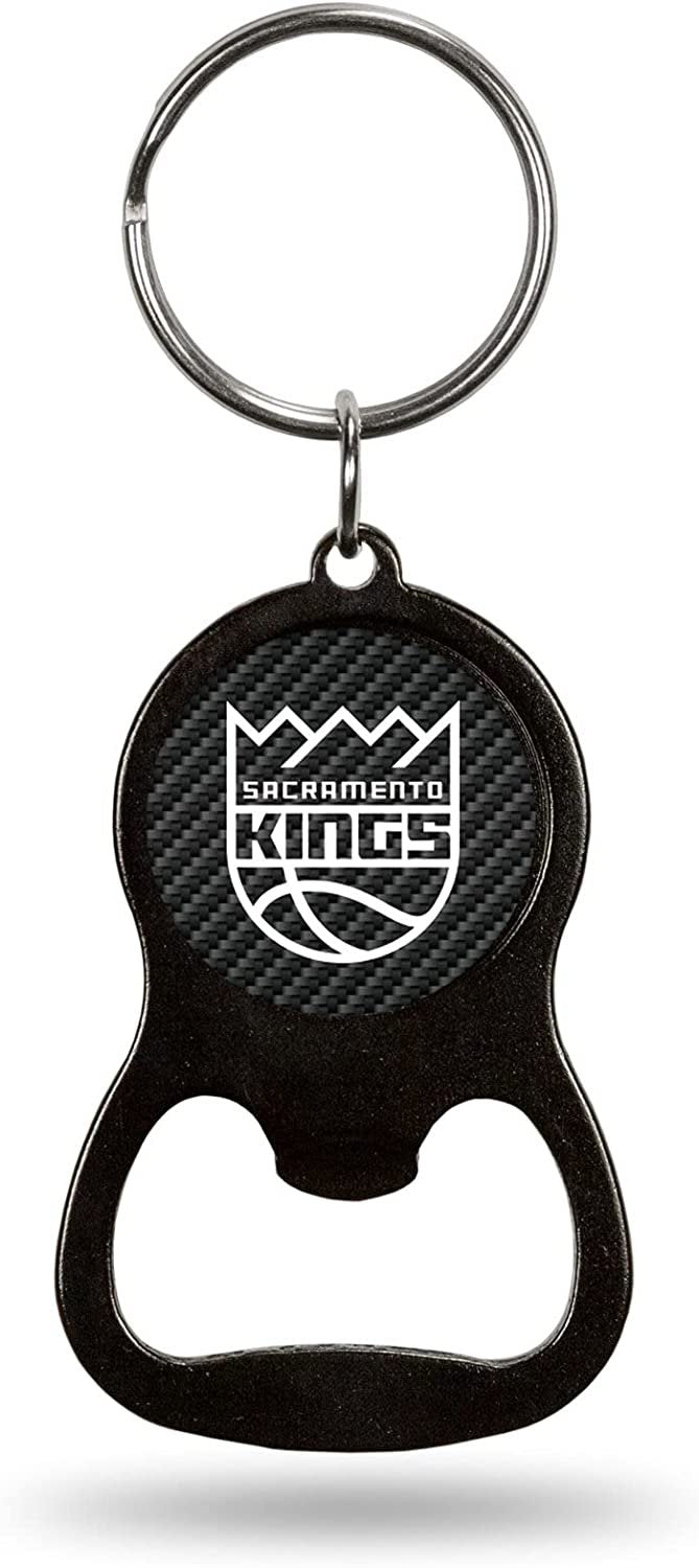 Sacramento Kings Keychain Bottle Opener Carbon Fiber Design Metal Basketball