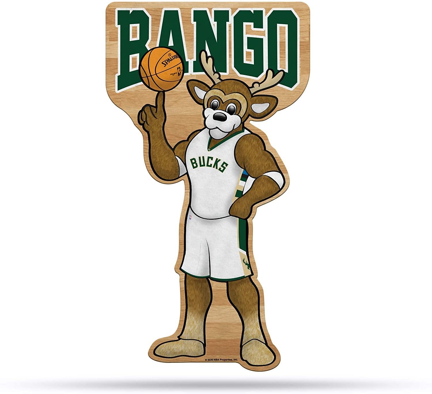 Milwaukee Bucks Premium Die Cut Bango the Mascot Pennant Approx. 17.5 x 10 inches