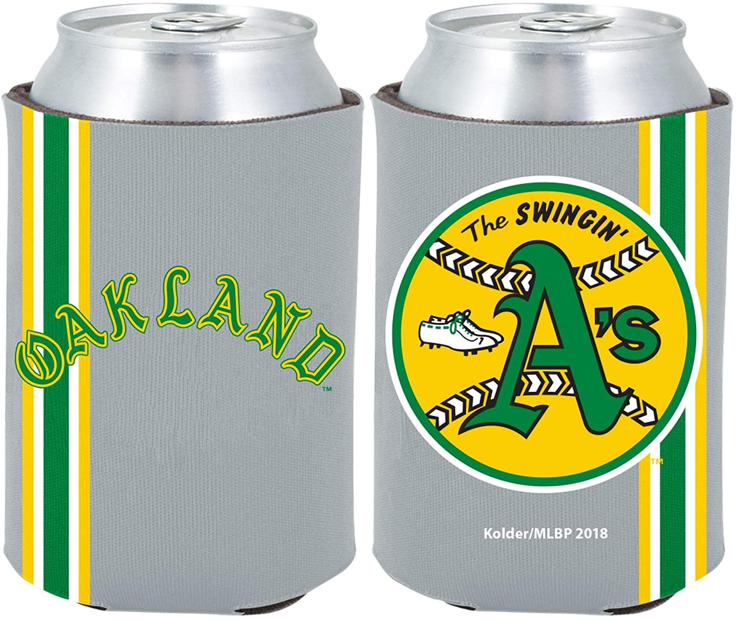 Oakland Athletics A's 2-Pack Throwback Design 12oz CAN Neoprene Beverage Insulator Holder Cooler Baseball