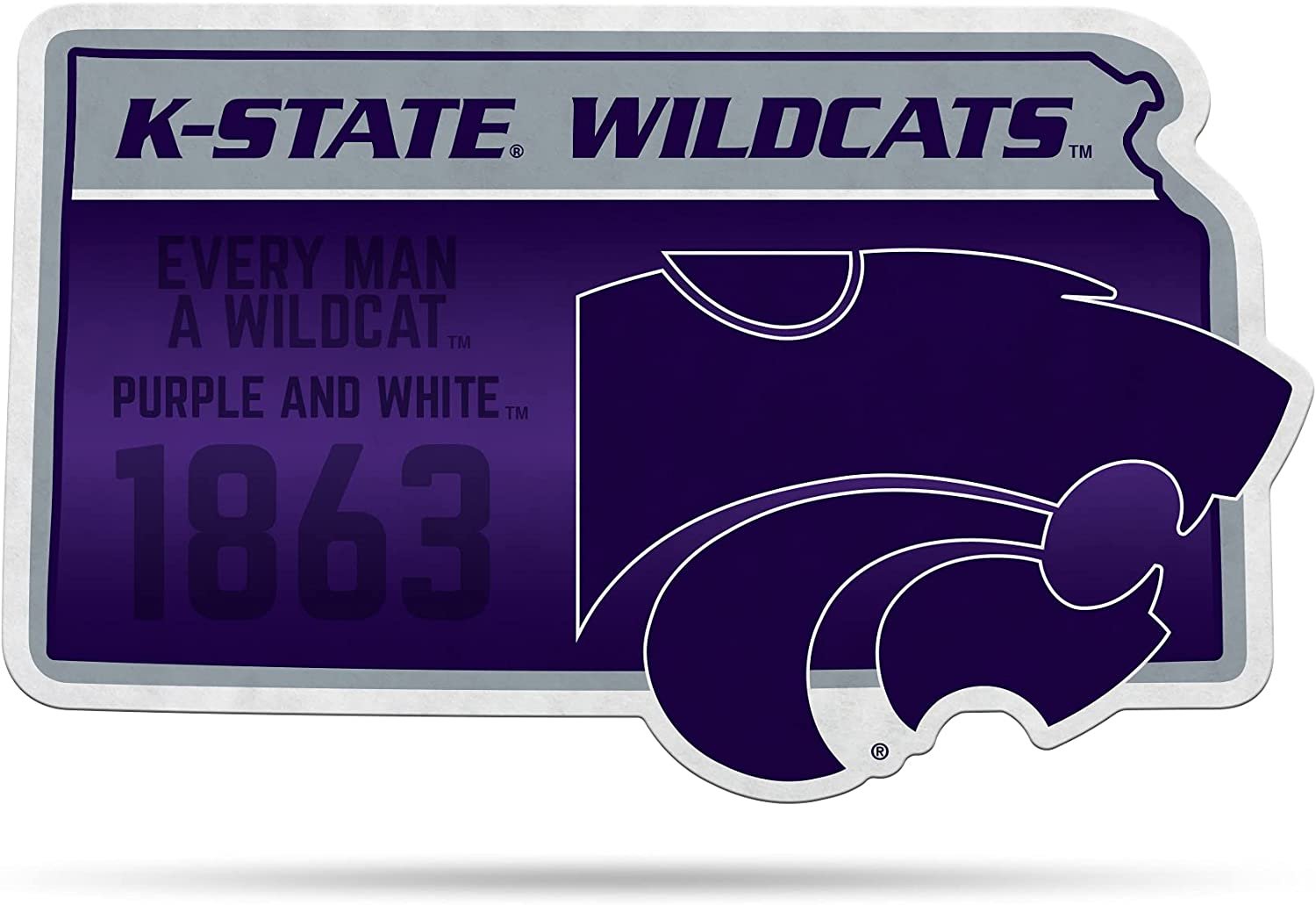 Kansas State Wildcats Pennant State Shape 18 Inch Soft Felt University of