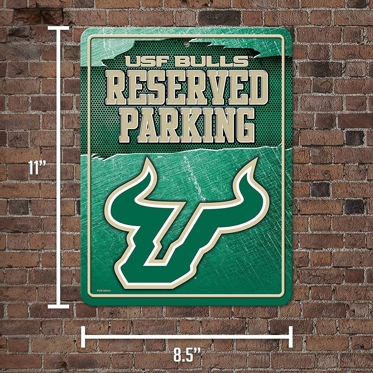 University of South Florida Bulls USF Metal Parking Novelty Wall Sign 8.5 x 11 Inch