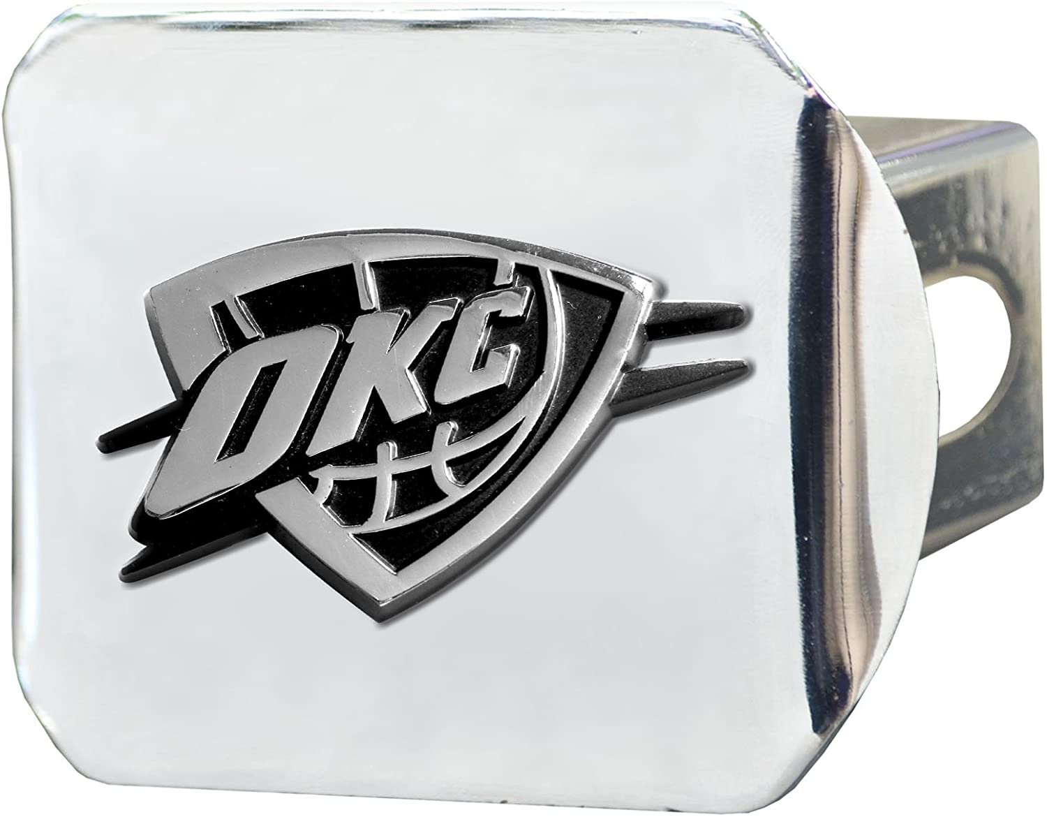 Oklahoma City Thunder Hitch Cover Solid Metal with Raised Chrome Metal Emblem 2" Square Type III