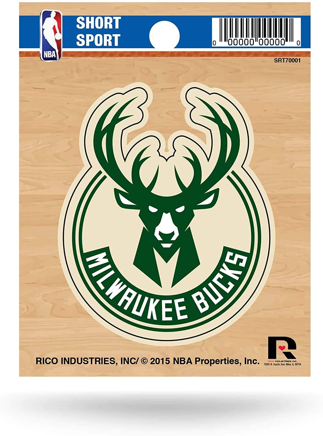 Milwaukee Bucks 3 Inch Die Cut Decal Sticker Full Adhesive Backing