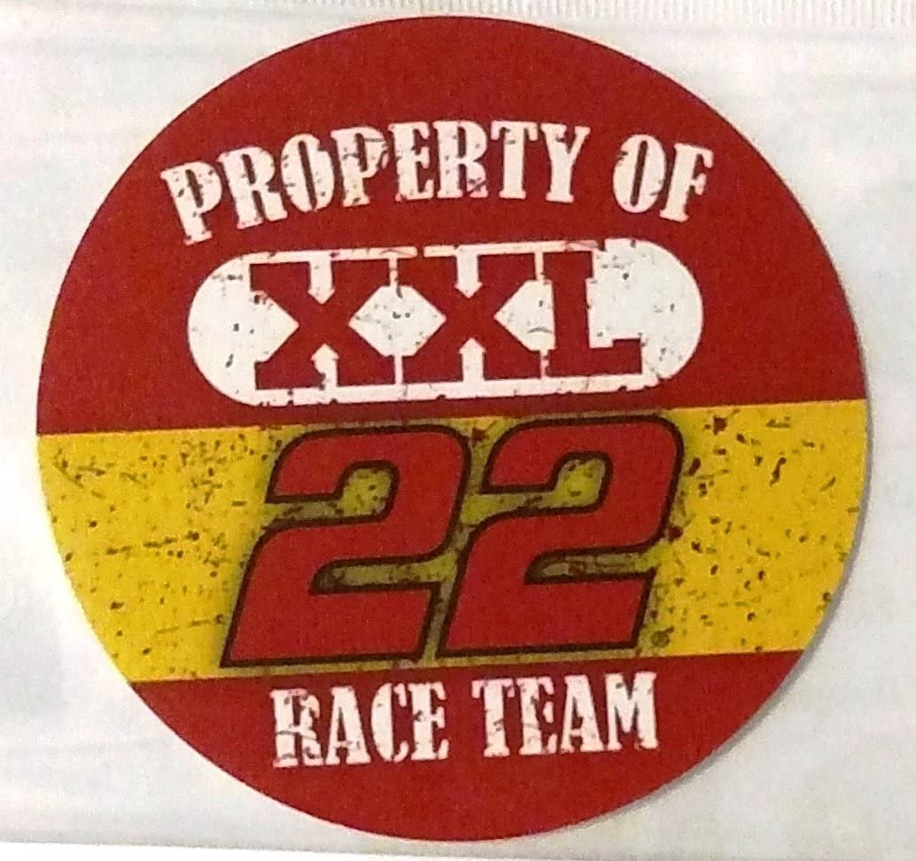 Joey Logano #22 Property of XXL DECAL 4" Round Vinyl Auto Home Nascar Racing