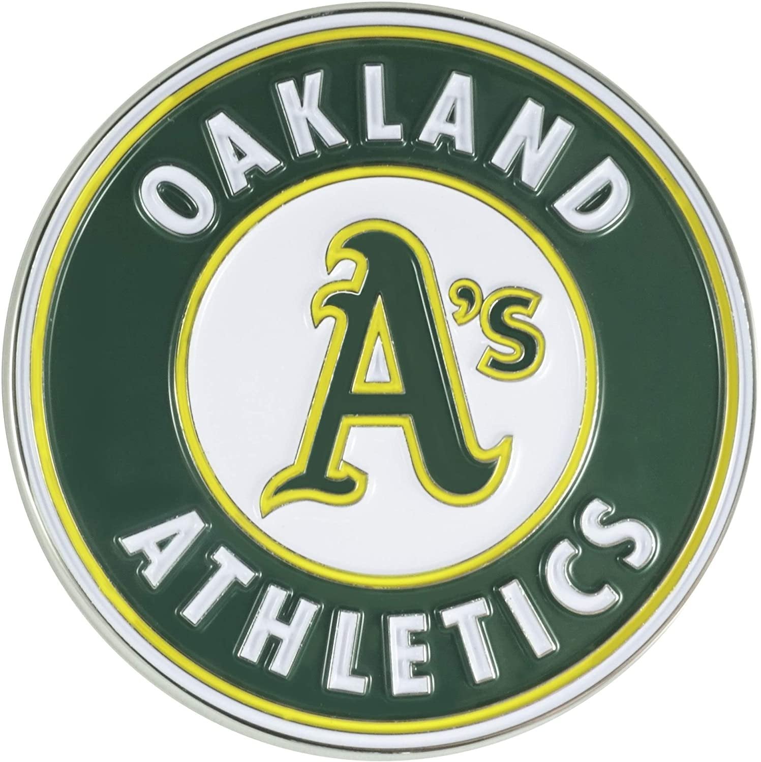 Oakland Athletics Premium Solid Metal Color Chrome Auto Emblem Decal