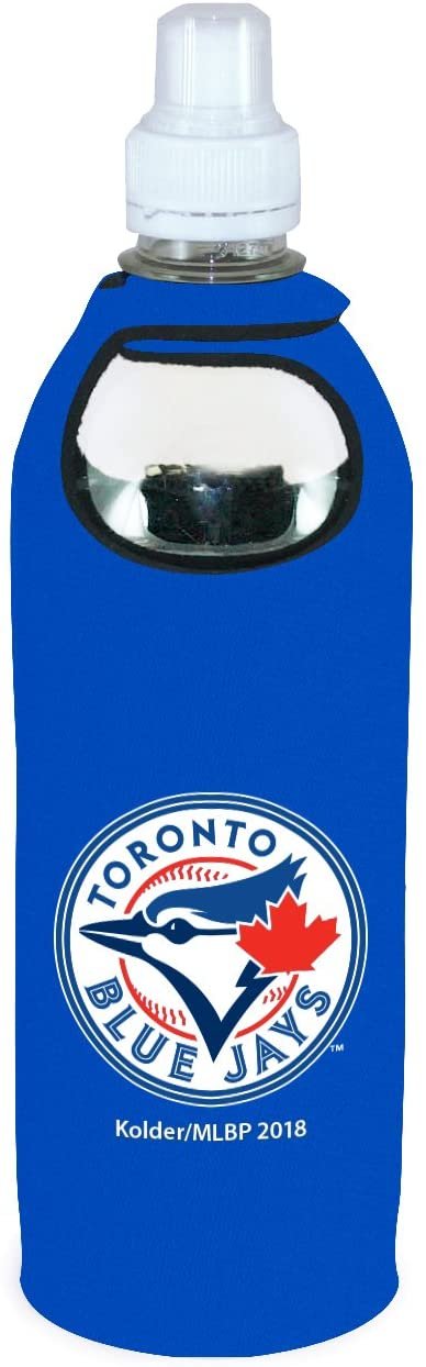 Toronto Blue Jays 1/2 Liter Water Bottle Neoprene Beverage Insulator Holder Cooler with Clip Baseball