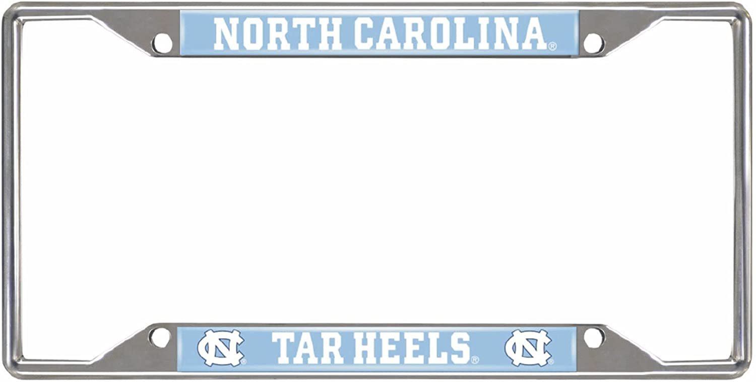 University of North Carolina Tar Heels Metal License Plate Frame Chrome Tag Cover 6x12 Inch