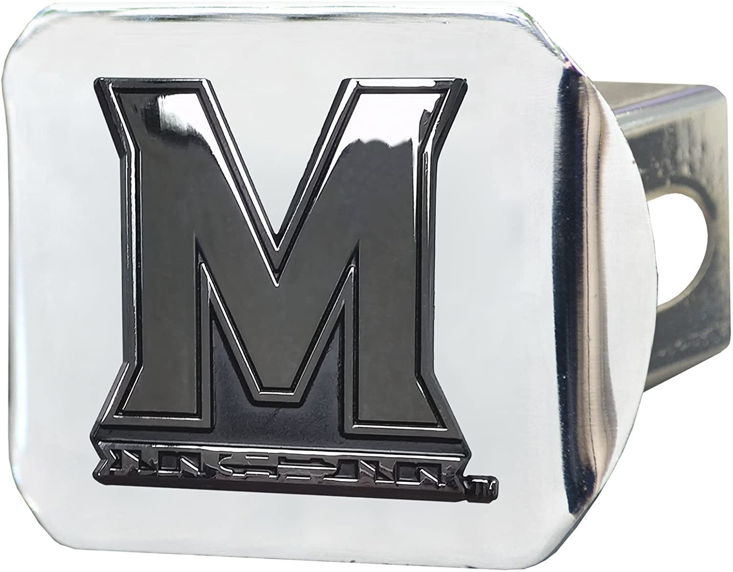 Maryland Terrapins Hitch Cover Solid Metal with Raised Chrome Metal Emblem 2" Square Type III University of