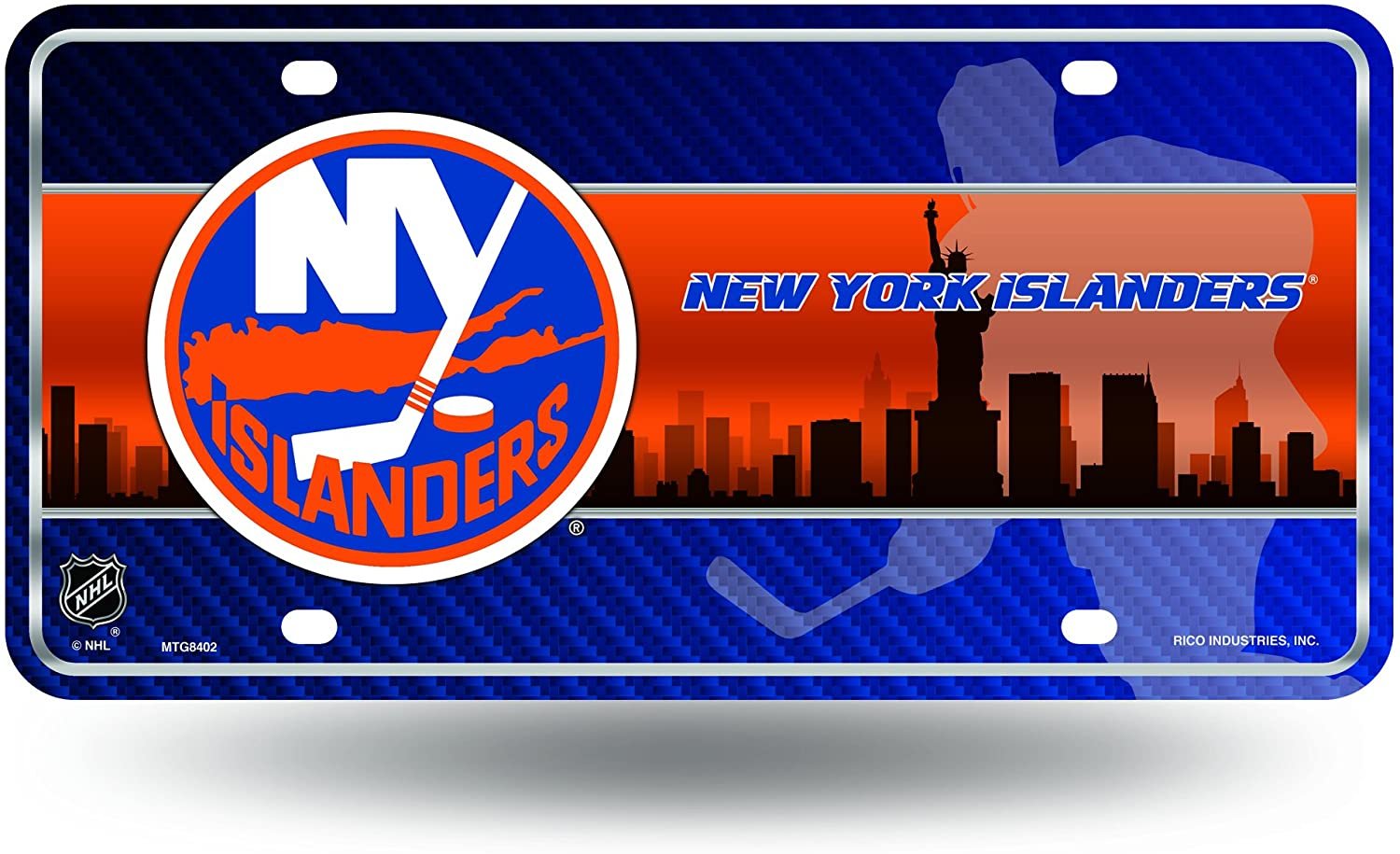 New York Islanders Metal Auto Tag License Plate, City Design, 12x6 Inch