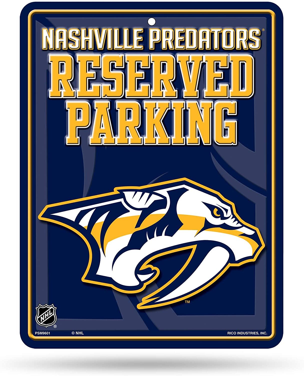 Nashville Predators 8-Inch by 11-Inch Metal Parking Sign Décor