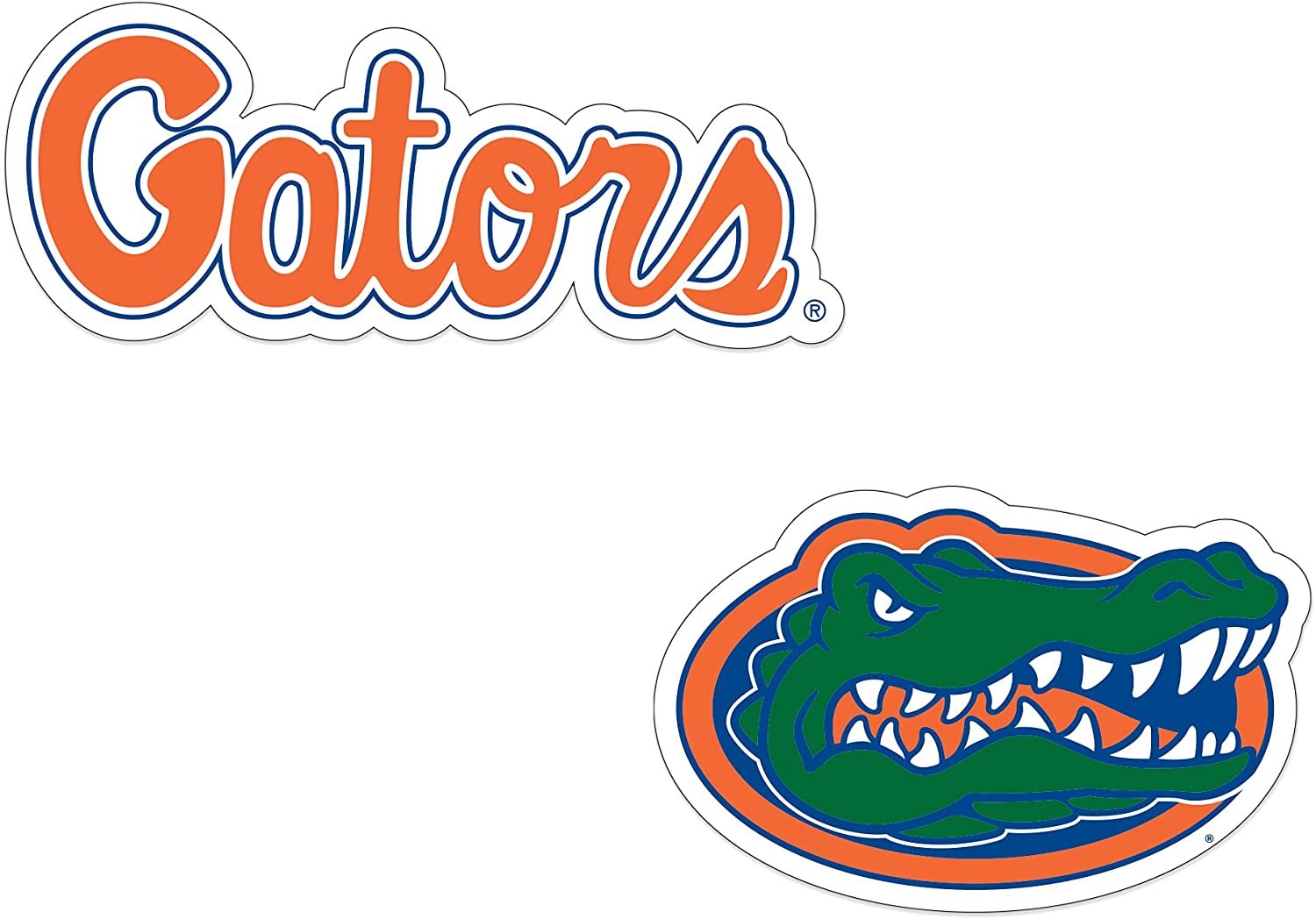 University of Florida Gators 2-Piece Magnet Set Die Cut Team Logos