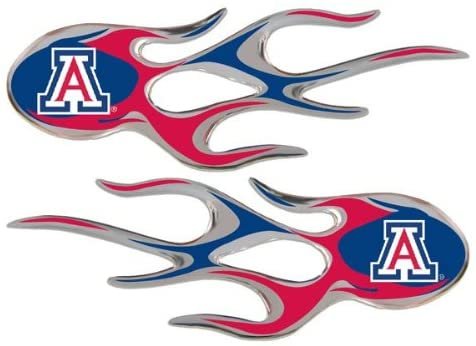 Arizona Wildcats Micro Flames Auto Decal 2 Pack for Car Truck Motorcycle Bike Mailbox Locker Sticker College Licensed Team Logo