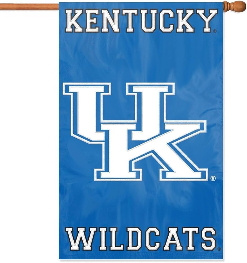 University of Kentucky Wildcats Premium House Banner Flag, Applique, Double Sided, 28x44 Inches