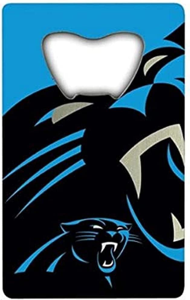 Carolina Panthers Heavy Duty Metal Bottle Opener Credit Card Size 2 x 3.25 Inch