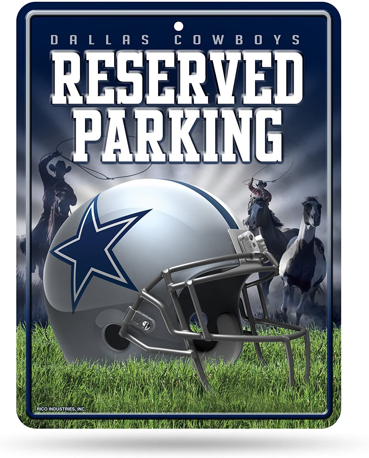 Dallas Cowboys Metal Parking Sign, Embossed Full Color, 8.5x11 Inch