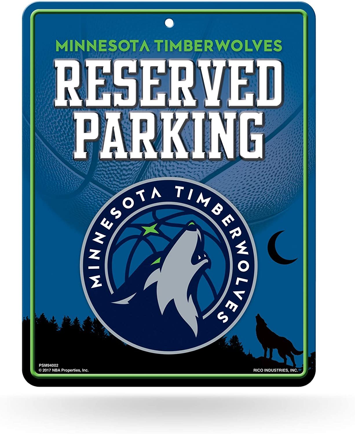 Minnesota Timberwolves Metal Parking Sign