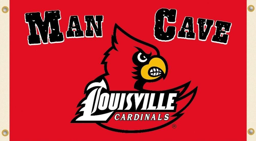 University of Louisville Cardinals Premium 3x5 Feet Flag Banner, Man Cave Design, Metal Grommets, Outdoor Use, Single Sided