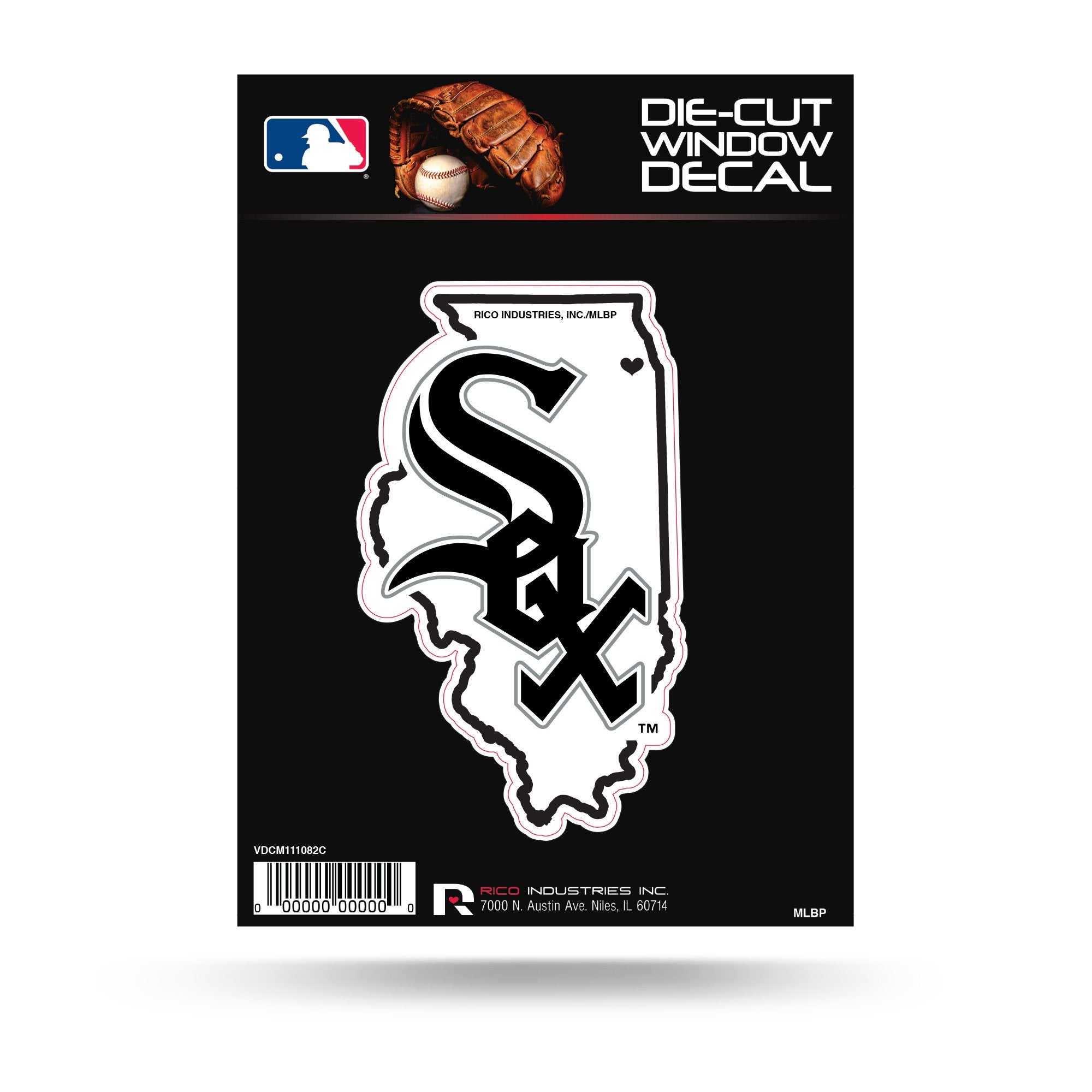 Chicago White Sox 5" Decal Sticker State Outline Flat Vinyl Die Cut Auto Home Emblem Baseball
