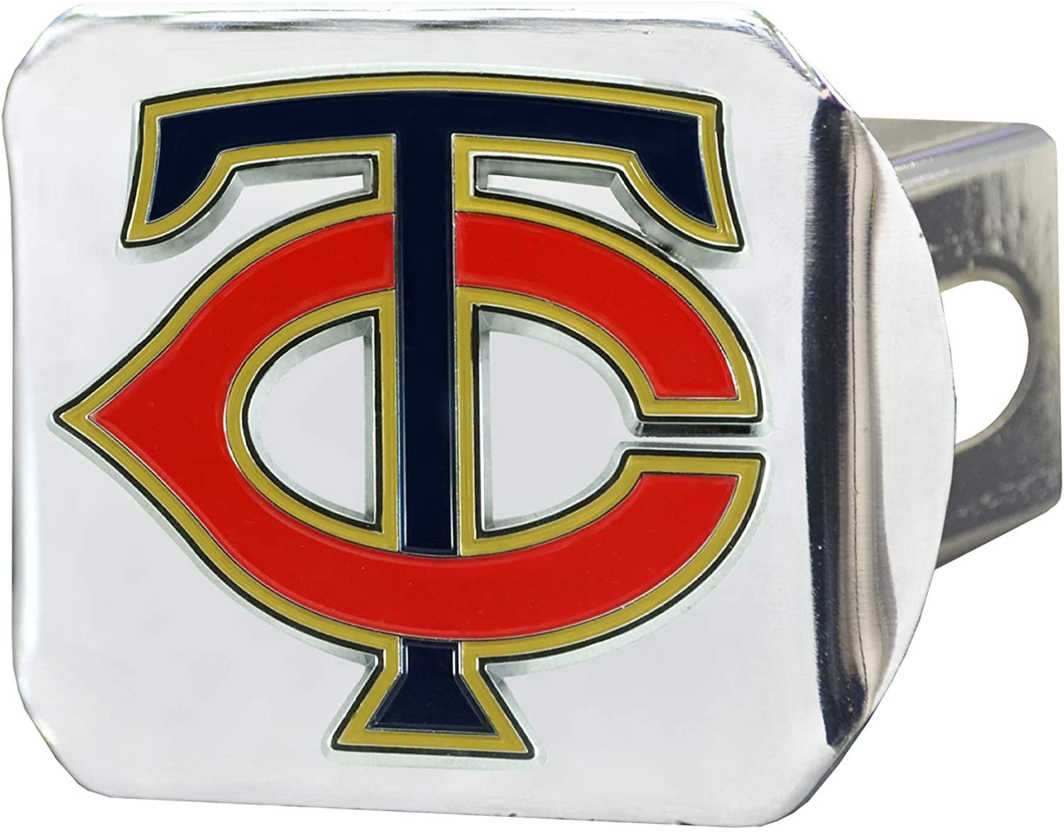 Minnesota Twins Hitch Cover Solid Metal with Raised Color Metal Emblem 2" Square Type III