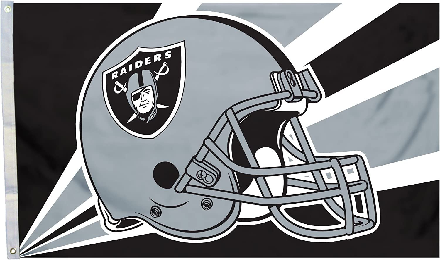 Las Vegas Raiders 3' x 5' Flag Banner with Metal Grommets Outdoor Helmet Design
