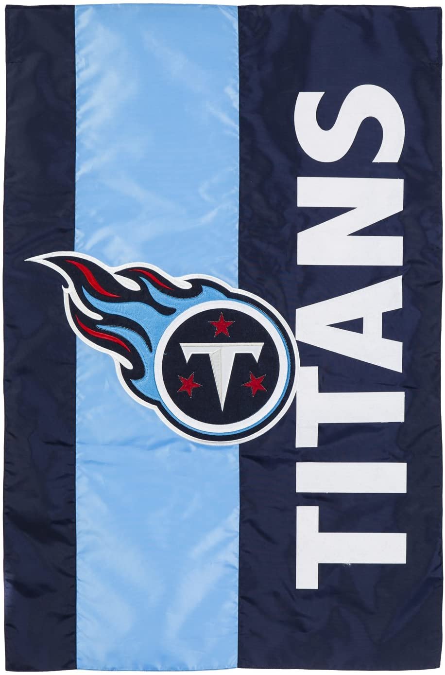 Tennessee Titans Double-Sided Embroidered Logo Applique Flag 28 x 44 inches