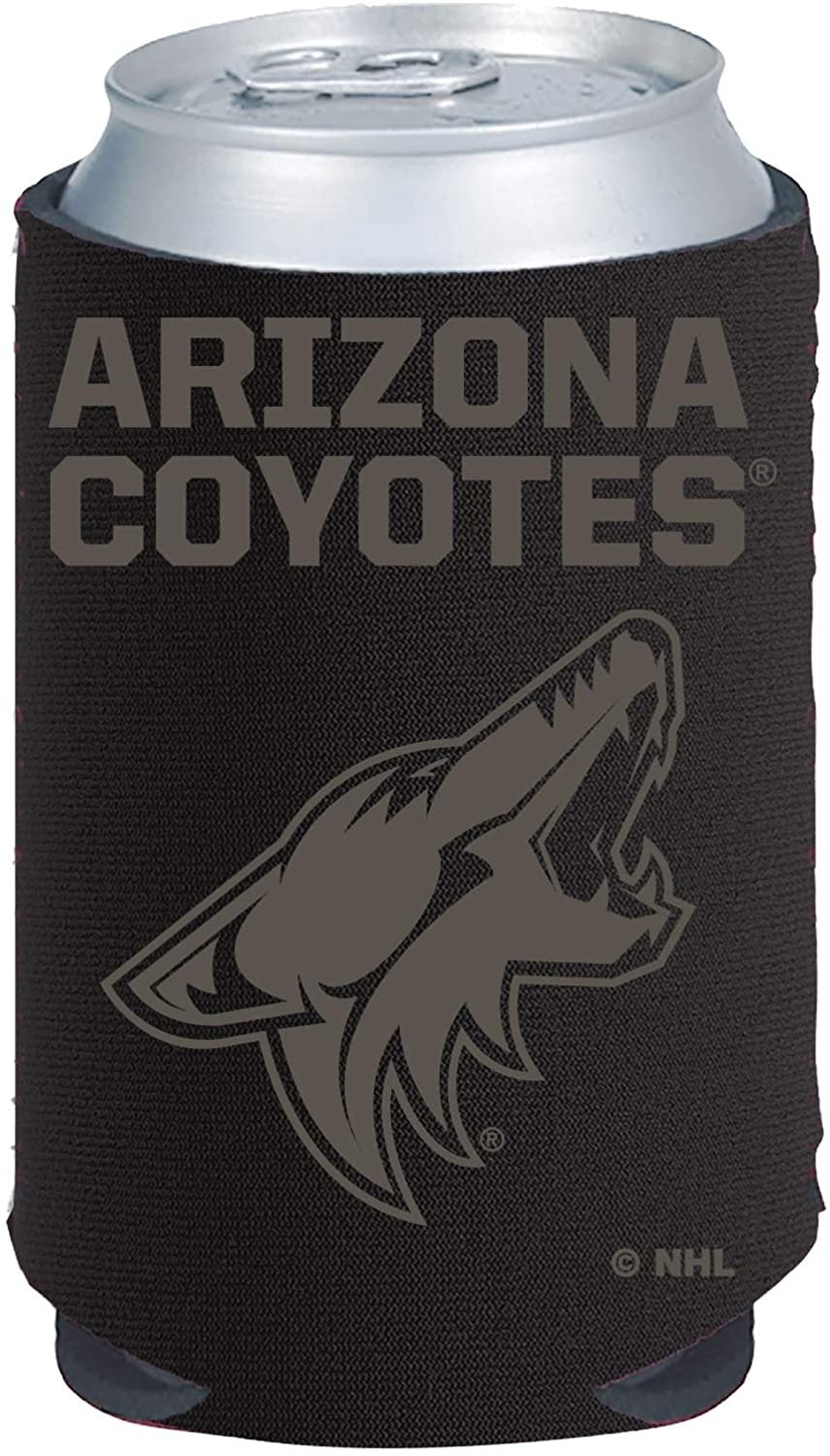 Arizona Coyotes Phoenix Tonal Black Design 2-Pack 12oz CAN Neoprene Beverage Insulator Holder Cooler Hockey