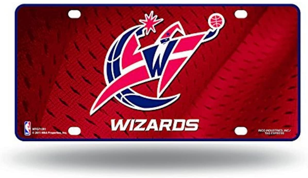 Washington Wizards Metal Auto Tag License Plate, Logo Design, 6x12 Inch