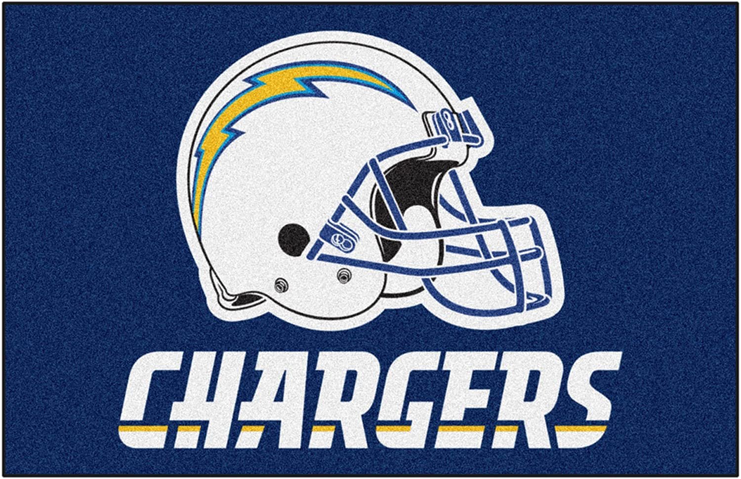 Los Angeles Chargers Floor Mat Area Rug, 20x30 Inch, Nylon, Anti-Skid Backing