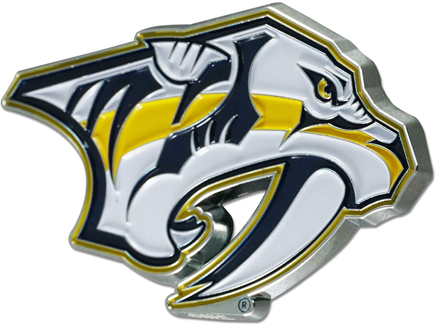 Nashville Predators Solid Metal Color Auto Emblem