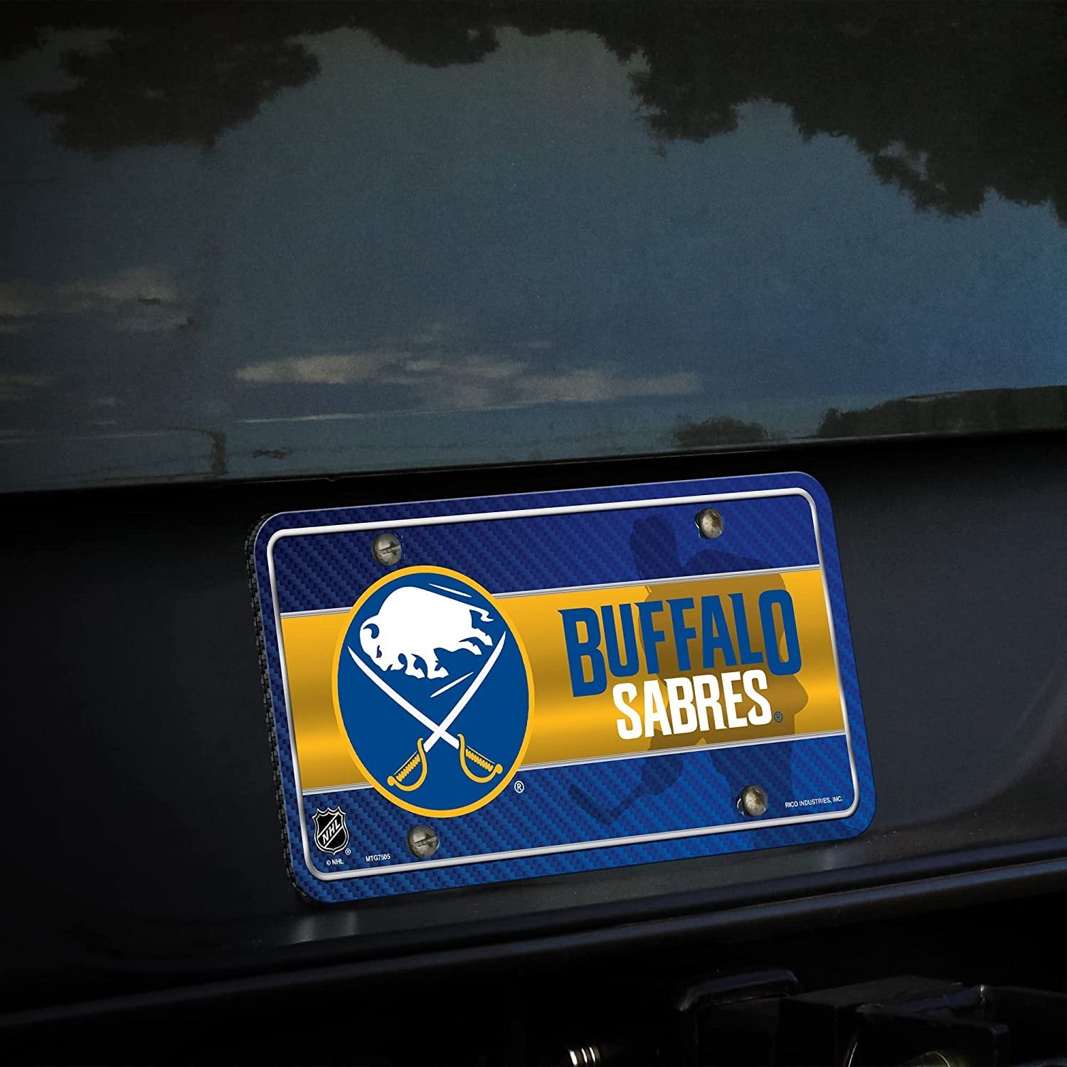 Buffalo Sabres Metal Auto Tag License Plate, City Design, 12x6 Inch