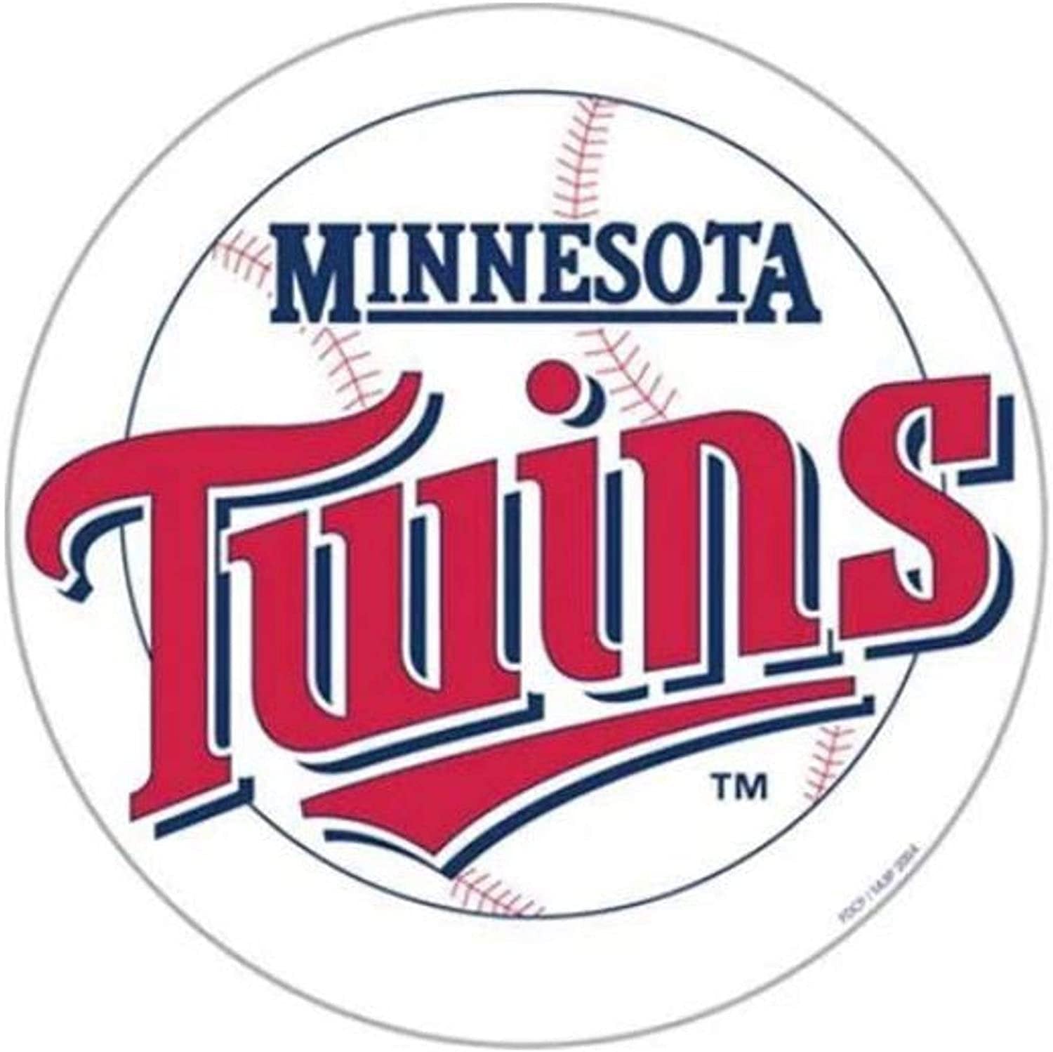 Minnesota Twins 12" Round Magnet Retro Logo Vinyl Auto Home Heavy Duty Baseball