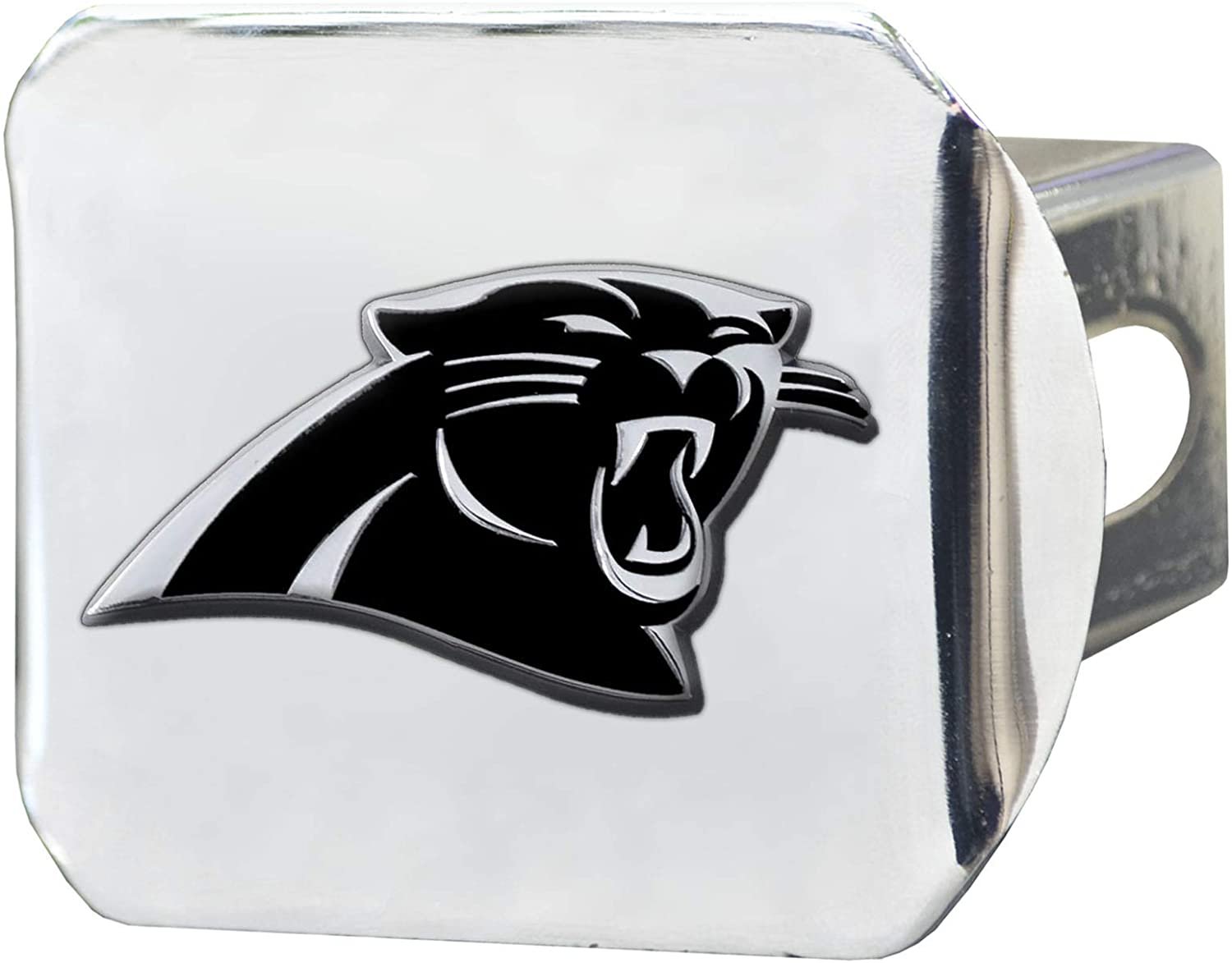 Carolina Panthers Hitch Cover Solid Metal with Raised Chrome Metal Emblem 2" Square Type III