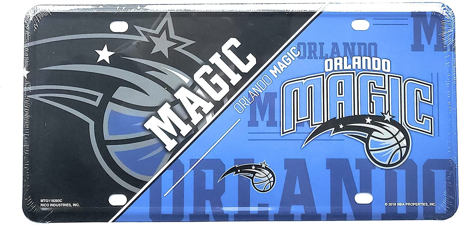 Orlando Magic Metal Tag License Plate Novelty 6x12 Inch Split Design