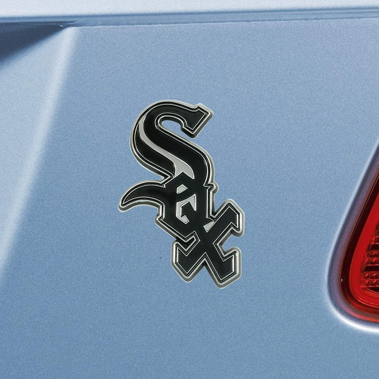 Chicago White Sox Solid Metal Raised Auto Emblem Decal Adhesive Backing