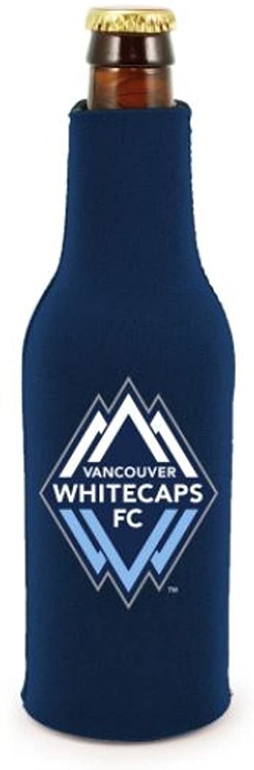 Vancouver Whitecaps 12oz Bottle Zipper Beverage Insulator Neoprene Holder Cooler SC FC MLS Soccer