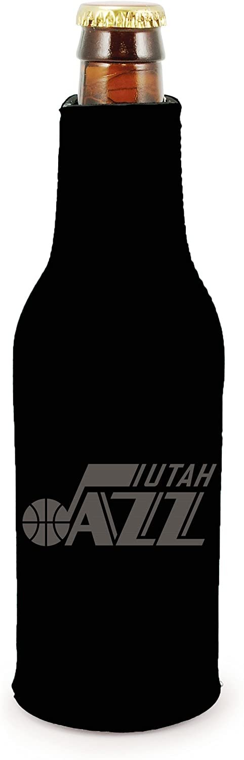 Utah Jazz 2-Pack Zipper Bottle Tonal Black Beverage Insulator Neoprene Holder Cooler Basketball