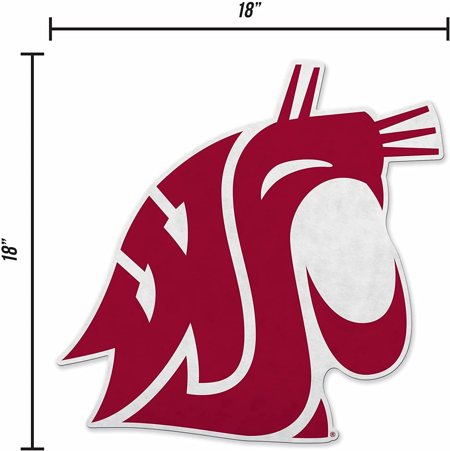 Washington State University Cougars Soft Felt Pennant, Primary Logo, 18 Inch