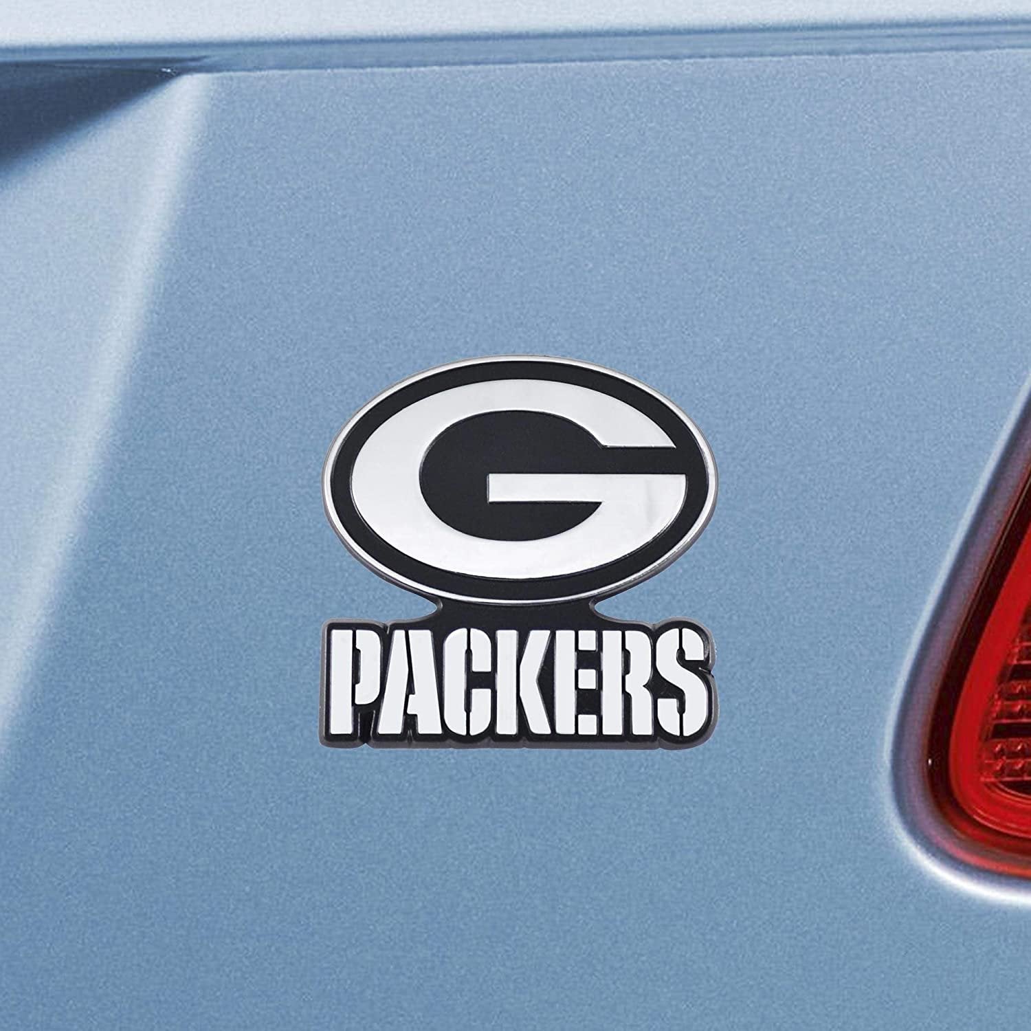 Green Bay Packers Solid Metal Raised Auto Emblem Decal Adhesive Backing