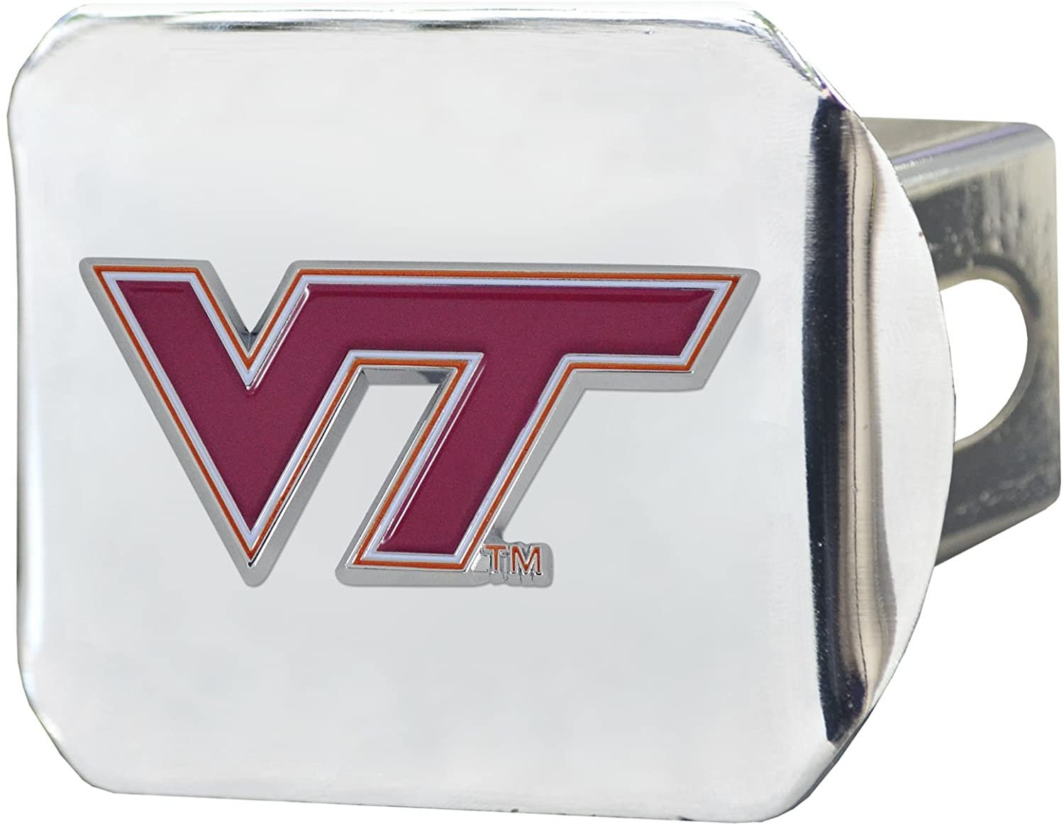 Virginia Tech Hokies Hitch Cover Solid Metal with Raised Color Metal Emblem 2" Square Type III University